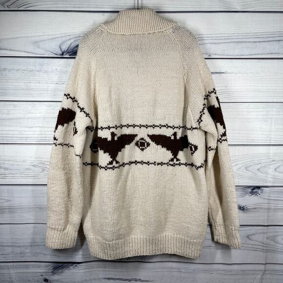 Vintage Americana Eagle Zip Up Cardigan Size XL - Picture 2 of 8